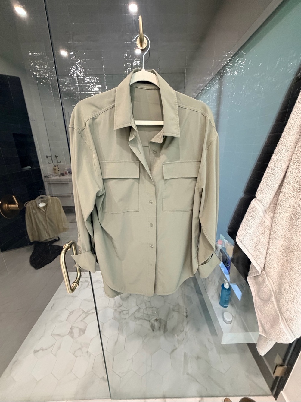 Greyson Olive Lightweight Utility Shirt Jacket